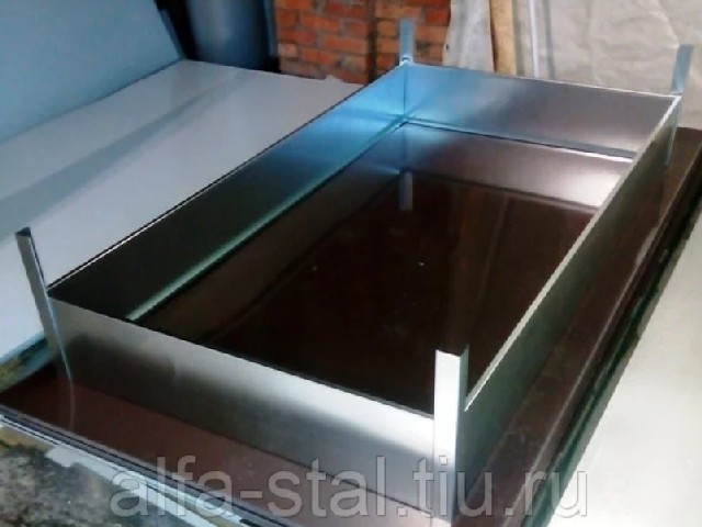 Французская грядка оцинкованная без покрытия 1900/800/180